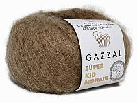 Пряжа Gazzal Super Kid Mohair 64406 бежевый (Газзал Супер Кид Мохер)