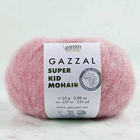 Пряжа Gazzal Super Kid Mohair 64412 розовый (Газзал Супер Кид Мохер)