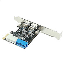 Плата розширення USB 3.0 PCI-ex, 2 порти, 1 внутрішній порт, фото 3