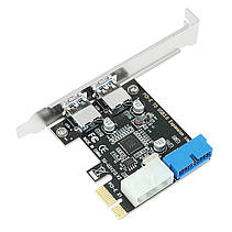 Плата розширення USB 3.0 PCI-ex, 2 порти, 1 внутрішній порт, фото 6