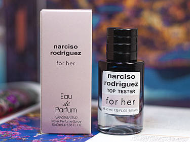 Narciso Rodriguez For Her tester 40 ml(Жіноча парфумована вода Фо Хе від НАРЦИСО РОДРІГЕЗ), фото 1