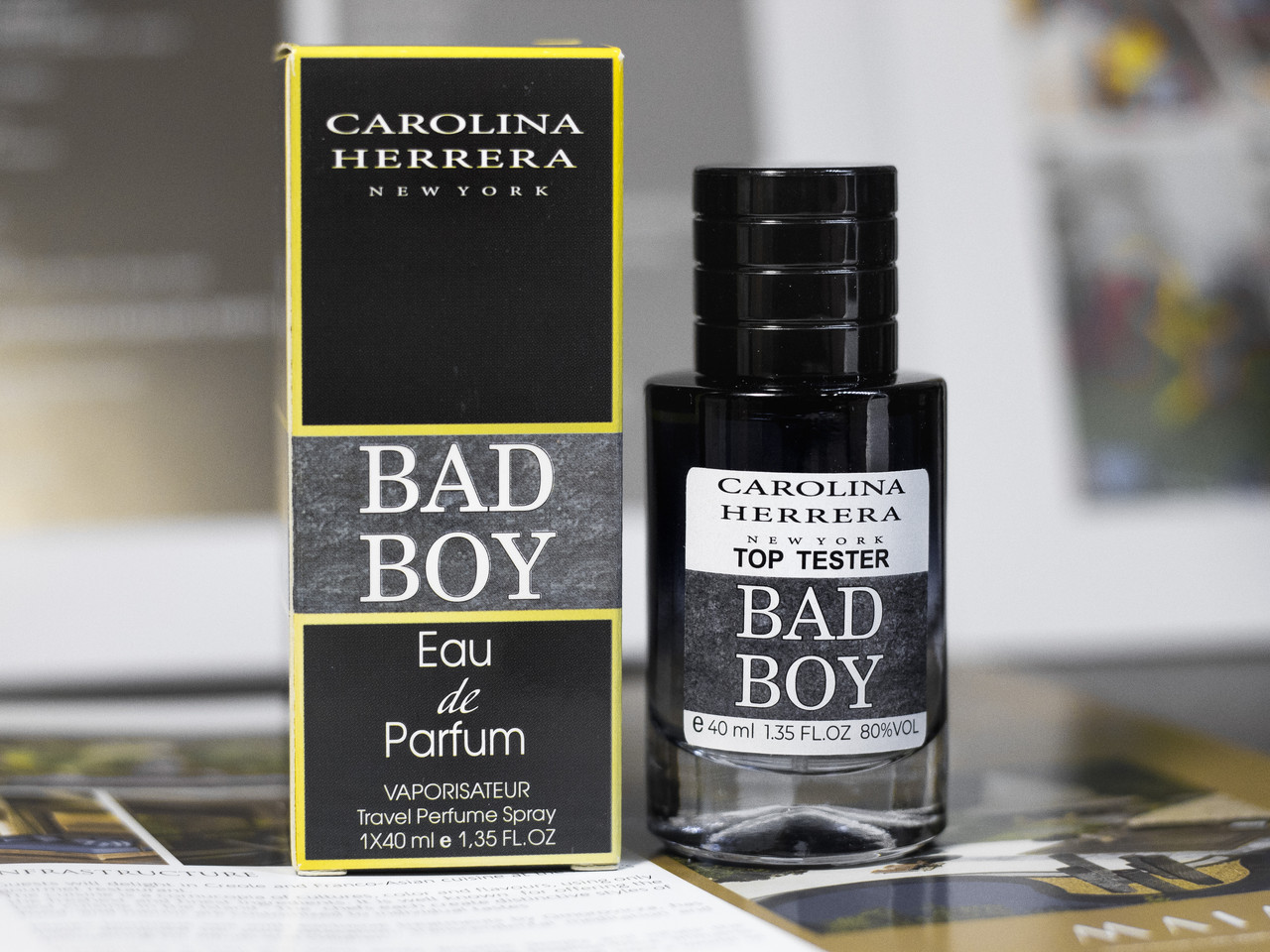 Carolina Herrera Bad Boy tester 40 ml(Чоловіча парфумована вода Бед Бой від КАРОЛІНА ХЕРРЕРА)