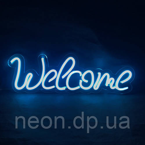 Неоновий напис «Welcome»