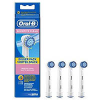 4шт Braun Oral-B Sensitive clean EBS17(4 штуки) Орал би Сенситив Клин для зубной электрической щетки