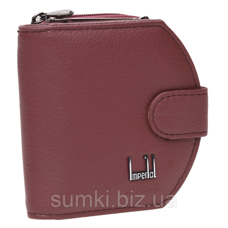 Шкіряний гаманець жіночий horse imperial 2021 портмоне натуральна шкіра стильний гаманець бордовий Вертикальне,