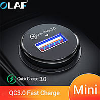 Автомобильное зарядное устройство Quick Charge 3.0 USB Mini 1 port Olaf GT5412 Черный