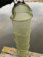 Садок рыболовный капроновый с ручками 1.6 м , d=0.4 м, добротный садок для хорошего улова