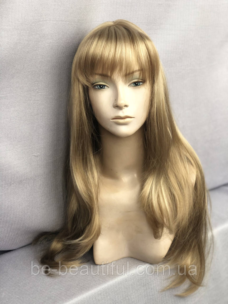 Парик длинный ровный из искусственных волос Tess цвет русый с белым - фото 1 - id-p1401686712