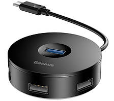 HUB адаптер BASEUS CAHUB-G01 USB3.0 4USB, чорний