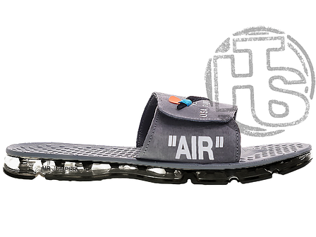 Чоловічі шльопанцы Off White x Nike Air Jumper Grey ALL04412, фото 1