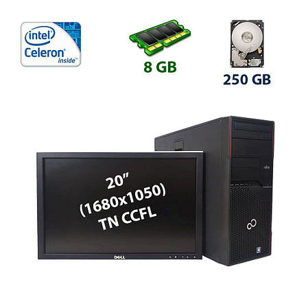 Комплект ПК: Fujitsu Esprimo P710 E85+ Tower / Intel Celeron G540 (2 ядра по 2.5 GHz) / 8 GB DDR3 / 250 GB HDD, фото 1