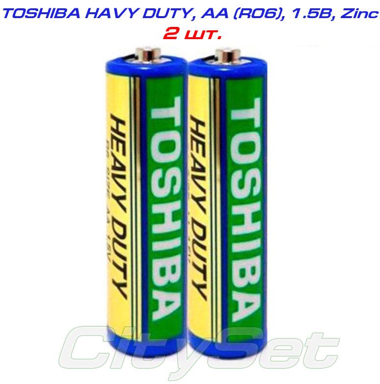 TOSHIBA Heavy Duty, AA, батарейка 1.5 В, кол-во: 2 шт.
