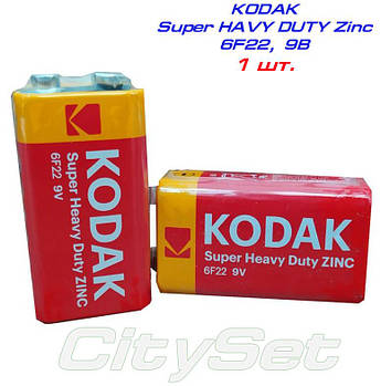 KODAK батарейка 9 В, тип 6F22, сольова, 1 шт.