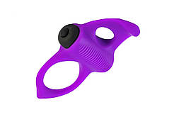 Ерекційне віброкільце Adrien Lastic Lingus MAX Violet з язичком для стимуляції клітора AD30723