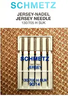 Голки SCHMETZ побутові, № 90 для трикотажу та джерсі (набір 5 голок)