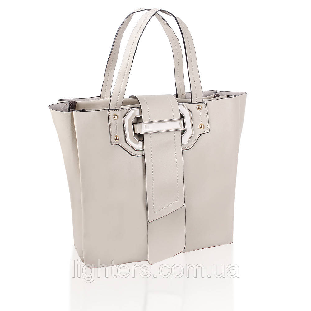 Сумка жіноча Fashion 2 в 1 бежево-сіра 401621Bg, фото 1