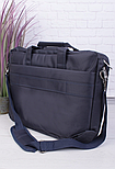 Синя містка сумка для ноутбука на блискавці, текстиль, великого відділень, фото 3