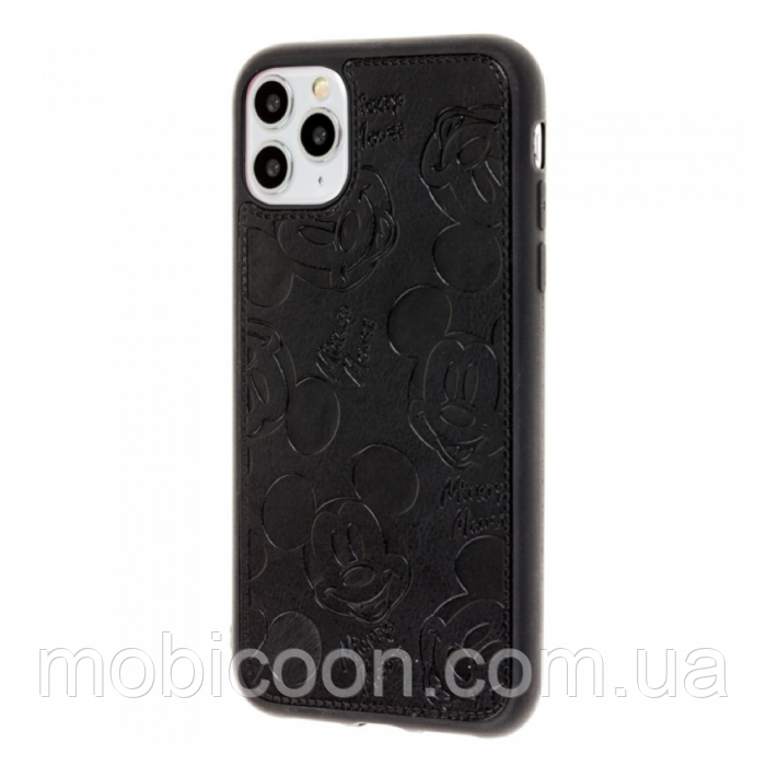 Чохол Mickey Mouse Leather для iPhone 11 pro чорний