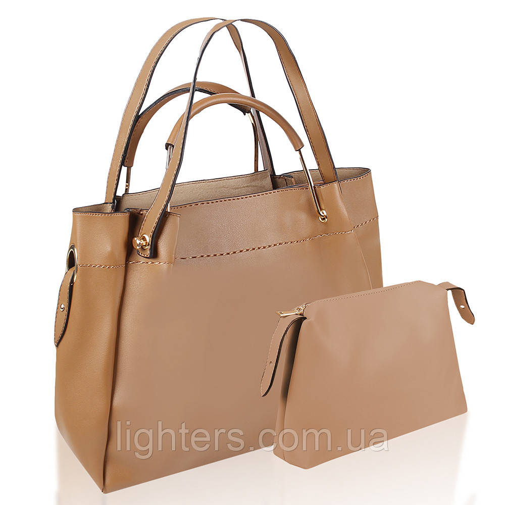 Сумка жіноча Fashion 2 в 1 коричнева 408869Br, фото 1