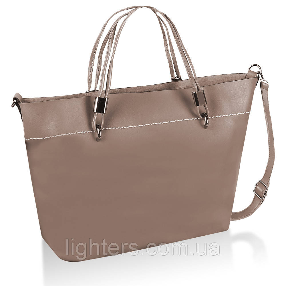 Сумка жіноча Fashion 2 в 1 брудно-сіра 408868Mg, фото 1