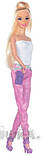 Лялька Ася з довгими темно-русявим волоссям в брюках і шортах Kaprizz, фото 4