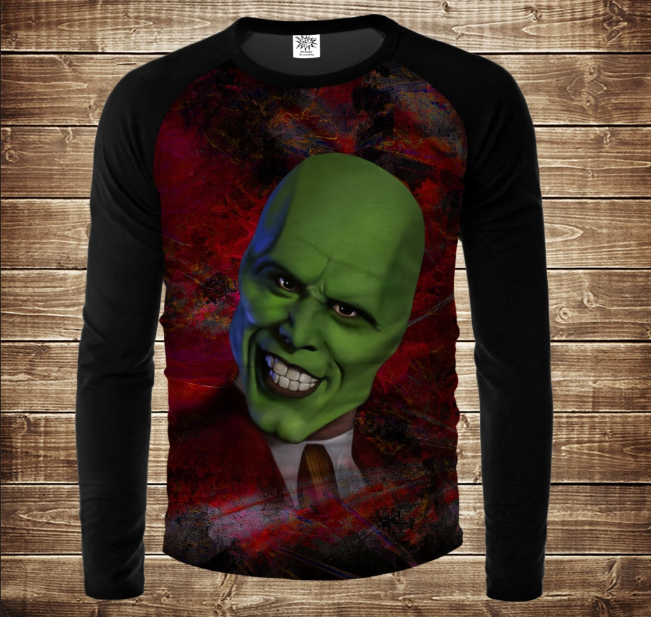 Лонгслив-реглан с 3D принтом: Маска. Mask. Дорослі і Дитячі розміри ВСІ Розміри, фото 1