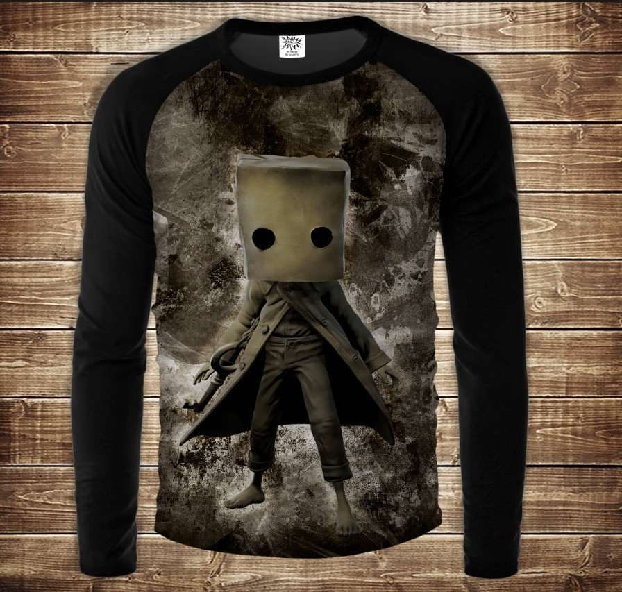 Лонгслив-реглан с 3D принтом: Little Nightmares 2. Дорослі і Дитячі розміри ВСІ Розміри, фото 1