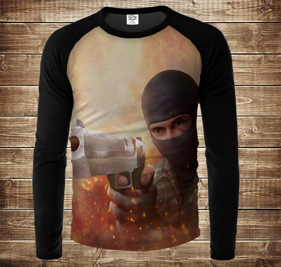 Лонгслив-реглан с 3D принтом: Standoff 2. Дорослі і Дитячі розміри ВСІ Розміри, фото 1