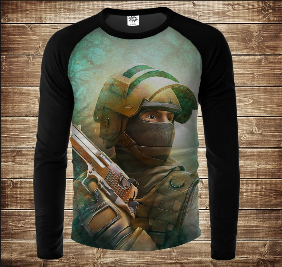 Лонгслив-реглан с 3D принтом: Standoff 2. Дорослі і Дитячі розміри ВСІ Розміри, фото 1