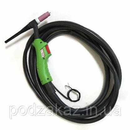 Рукав аргонна пальник 4м Іскра 200А з капою, кріплення на байонетном роз'ємі, фото 1