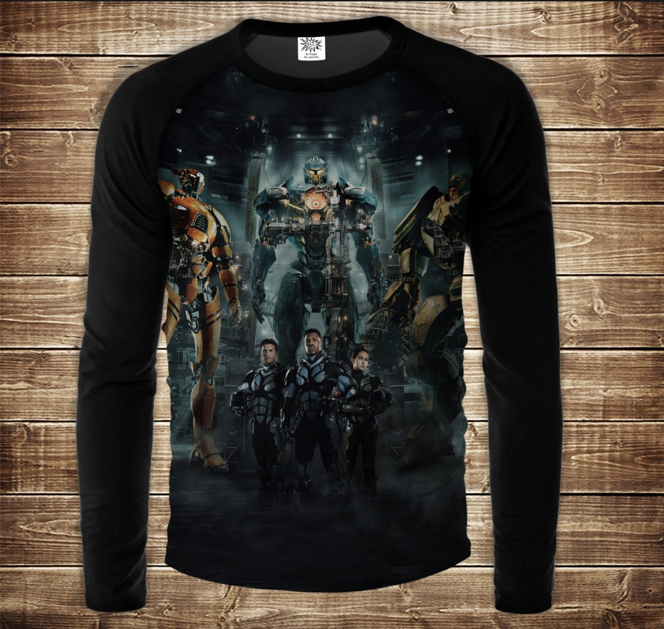 Лонгслив-реглан с 3D принтом: Тихоокеанський Рубіж. Дорослі і Дитячі розміри ВСІ Розміри, фото 1