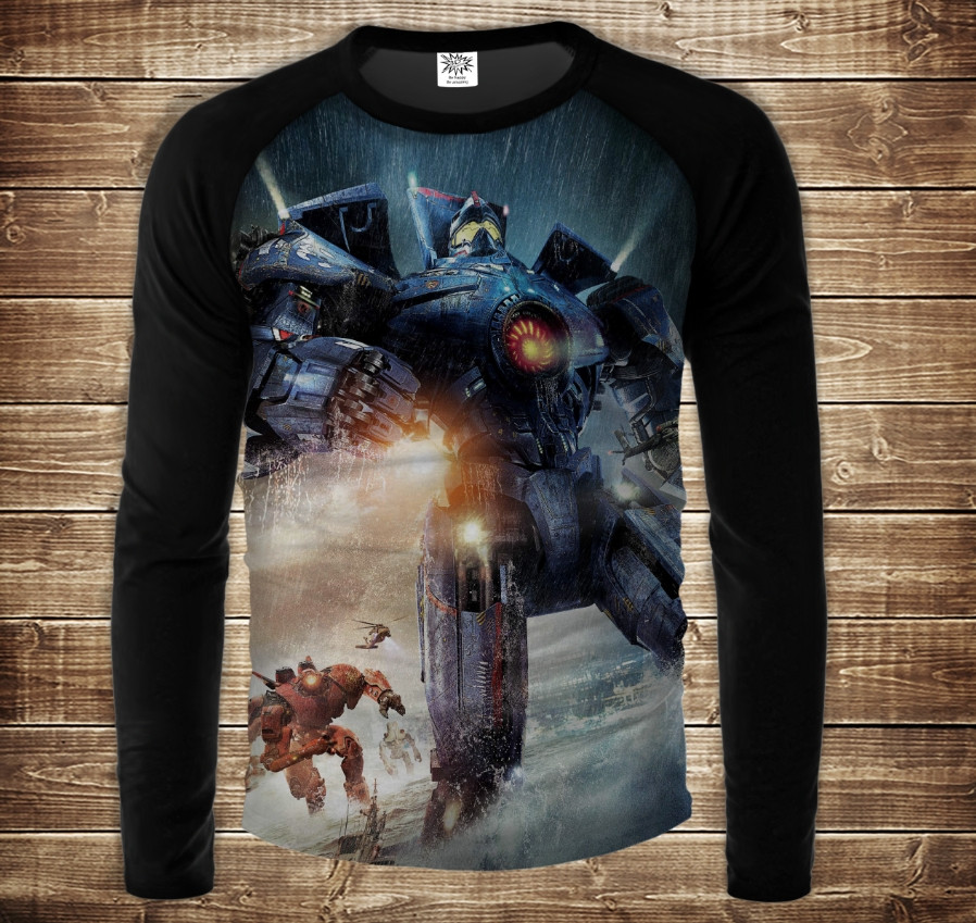 Лонгслив-реглан с 3D принтом: Тихоокеанський Рубіж - 10. Дорослі і Дитячі розміри ВСІ Розміри, фото 1