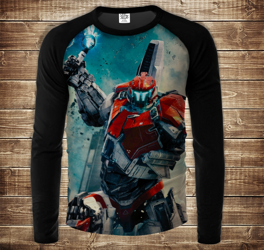 Лонгслив-реглан с 3D принтом: Тихоокеанський Рубіж - 08. Дорослі і Дитячі розміри ВСІ Розміри, фото 1