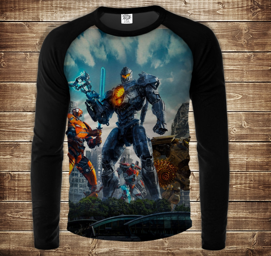 Лонгслив-реглан с 3D принтом: Тихоокеанський Рубіж. Дорослі і Дитячі розміри ВСІ Розміри, фото 1