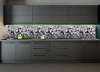 Скинали на кухню "Весеннее цветение" 600х2500 мм различные цвета виниловая 3Д Наклейка кухонный фартук.Топ!