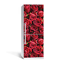 Наклейка на холодильник Бутони троянд 650х2000мм вінілова 3Д-наклейка декор на кухню самоклейна.Топ!