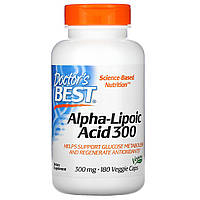 Doctor's Best, Альфа-Липоевая кислота 300 мг, Alpha-Lipoic-Acid, 180 капсул