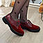 Туфлі жіночі об'єднані на товстій підошві. Колір бордо. 37 розмір, фото 5