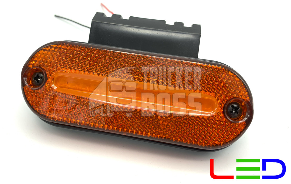Ліхтар габаритний на причіп із кронштейном Жовтий 12-24v FR