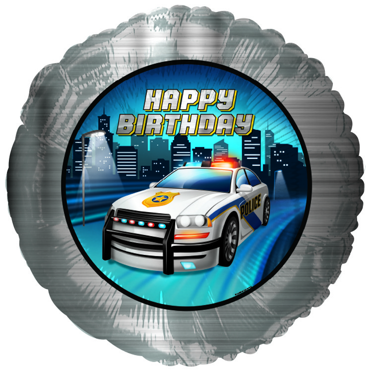 CTI 18" Happy Birthday Police Party Balloon — З Днем народження Поліція