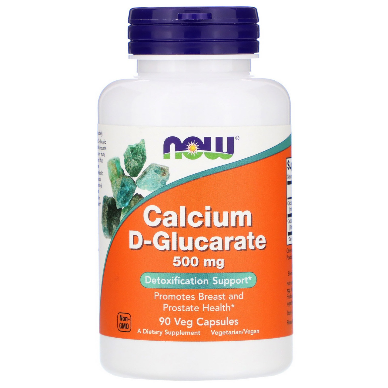 Кальцій D Глюкарат Now Foods Calcium D-Glucarate 500 мг підтримка детоксикації 90 рослинних капсул, фото 1