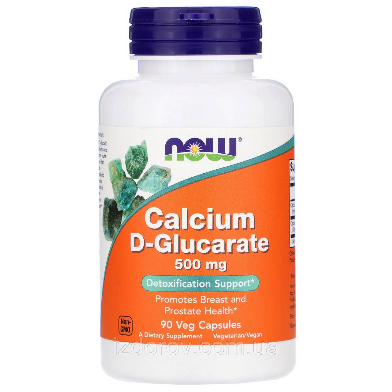 Кальций Д Глюкарат 500 мг Now Foods Calcium D-Glucarate поддержка детоксикации 90 растительных капсул - фото 1 - id-p1140286492