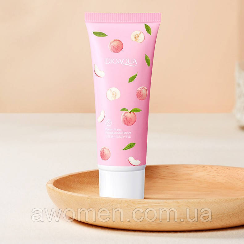Крем для рук Bioaqua Peach Extract Lactococcus з екстрактом персика 30 g, фото 1