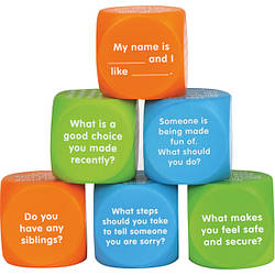 Дидактичний посібник "Набір кубиків англійською мовою - давайте поговоримо"