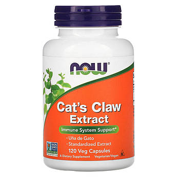 Екстракт Кори Котячого кігтя Now Foods Cat's Claw Extract підтримка імунної системи 120 рослинних капсул