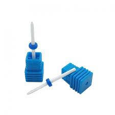 Фреза керамічна Nail Drill "Голка" біла (синя насічка), фото 1
