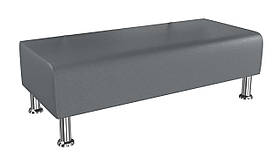 Банкетка BNB Solo1200x500x380 сіра. Флай 8833. Кушетка . Для школи, лікарні, адміністратора, очікування