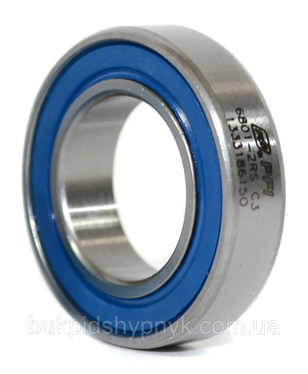 Підшипник PFI 6801-2RS C3 (1000801) (61801 2RS C3) (12x21x5)