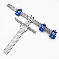 Мебельный Т-образный шаблон-кондуктор алюминиевый шаблон для сверления отверстий под фурнитуру 5мм