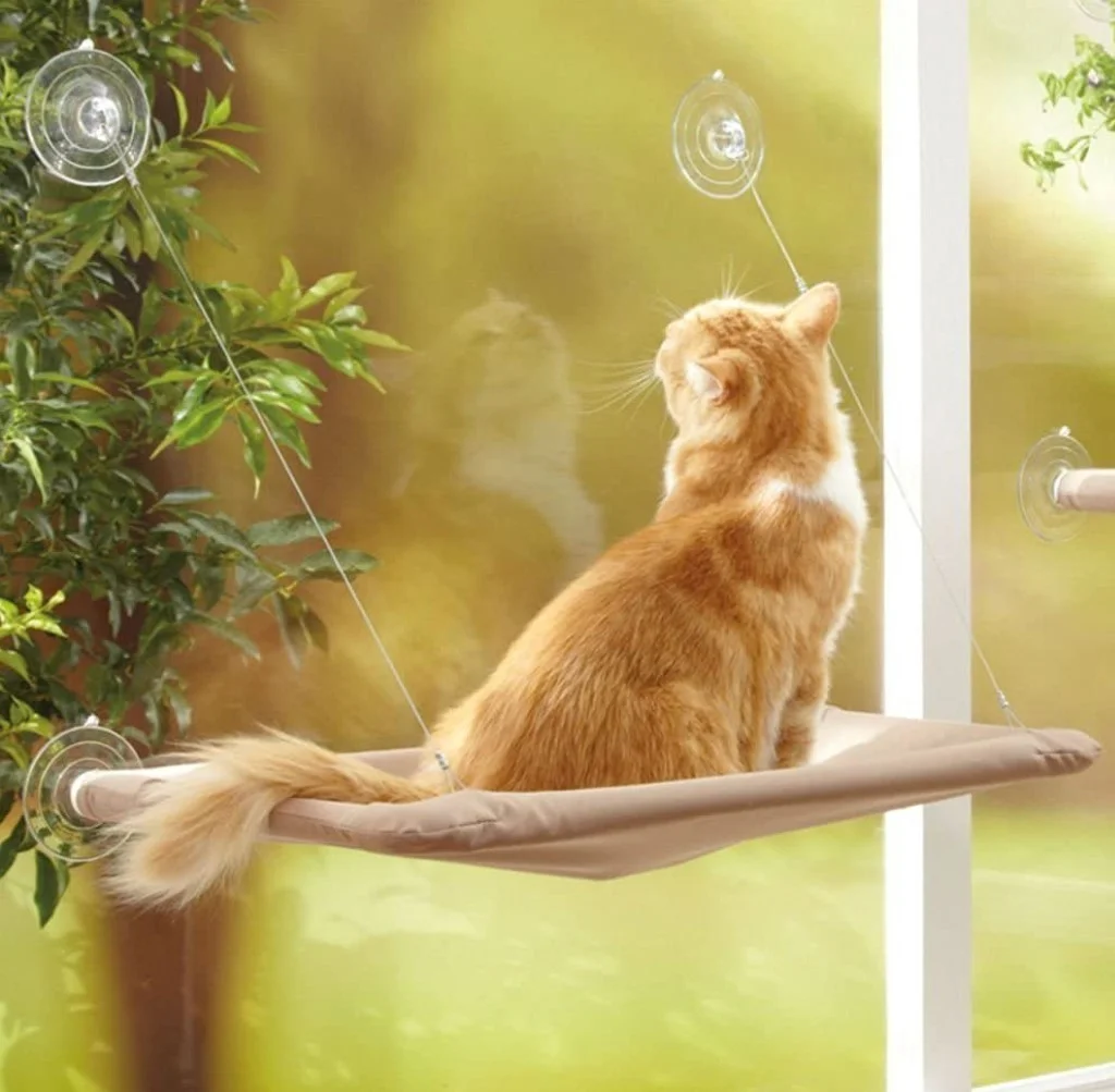ОПТ Лежанка для кота Sunny seat Ліжко віконна полку спальне місце на присосках гамакдля